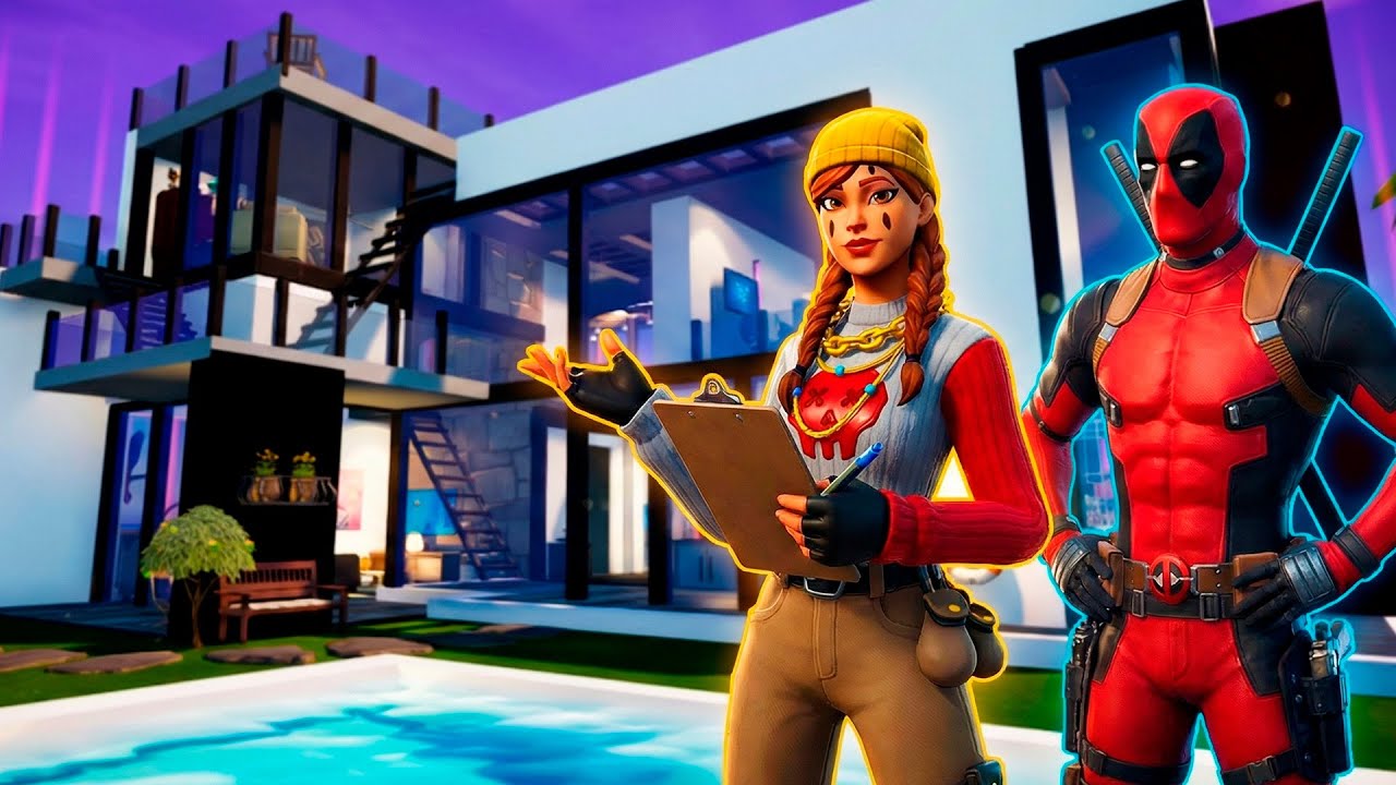 Aquí no hay quien viva Fortnite 7 🤩 DEADPOOL Y DEADPAAL CONTRATAN UNA DISEÑADORA DE INTERIORES