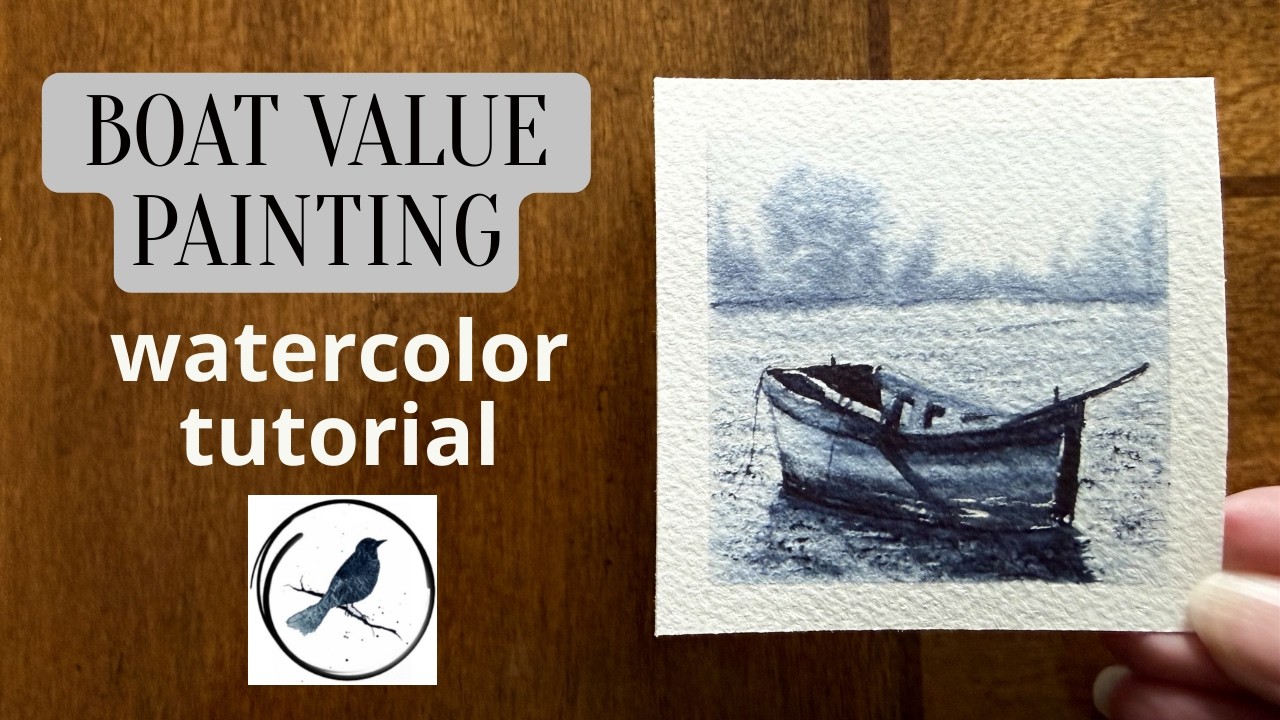 Boat Value Study Watercolor Tutorial