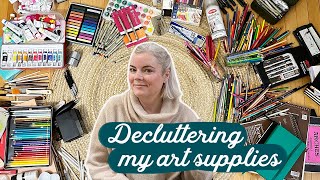 Studio Vlog ✵ Decluttering And Organizing My Art Supplies 🎨