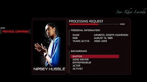 Nipsey Hussle  - The Highest Human act is to inspire