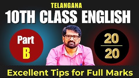 Telangana SSC 10th Class English | Vocabulary & Grammar || Score 20/20 in PART - B
