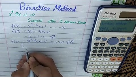Bisection Method Using Calculator || Numerical Method || Bisection Method in Hindi