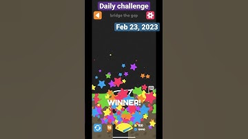 Squiggle drop - daily challenge Feb 23, 2023 | bridge the gap #dinsun #applearcade #squiggledrop