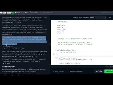 Hackerrank Day of
