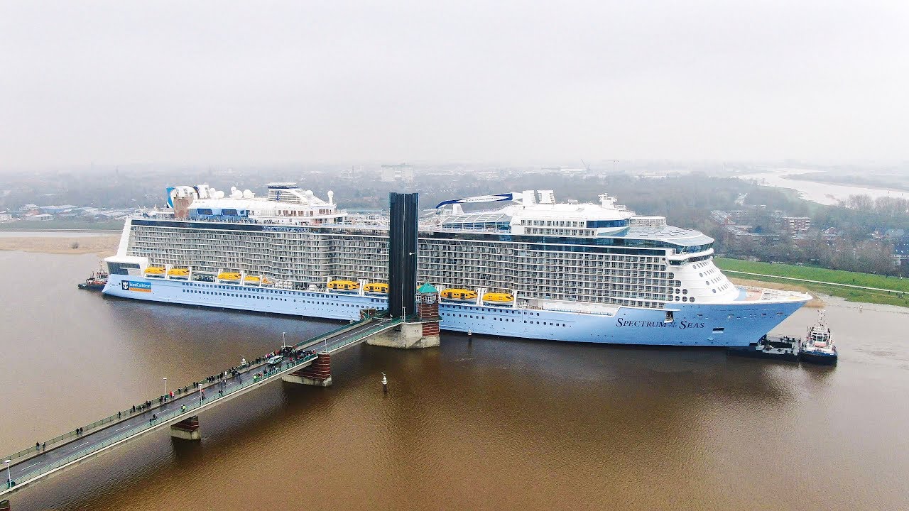 Launch Of Cruise Ship Spectrum Of The Seas Meyer Werft Papenburg Youtube