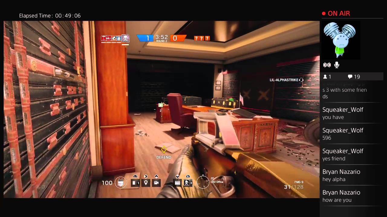 Rainbow six siege LIL-ALPHASTRIKE's Live PS4 Broadcast ranked - YouTube