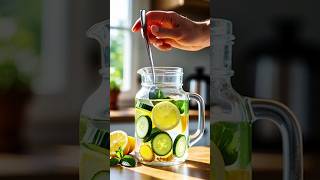 Detox Water for Weight Loss | Cucumber Lemon Mint Fat Burn Drink#healthtips #detox #asmr