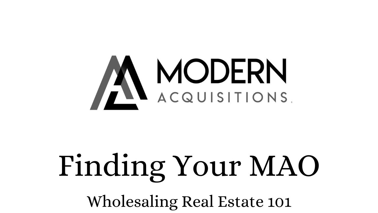 How to Calculate the Max Allowable Offer (MAO) for Wholesaling Real Estate