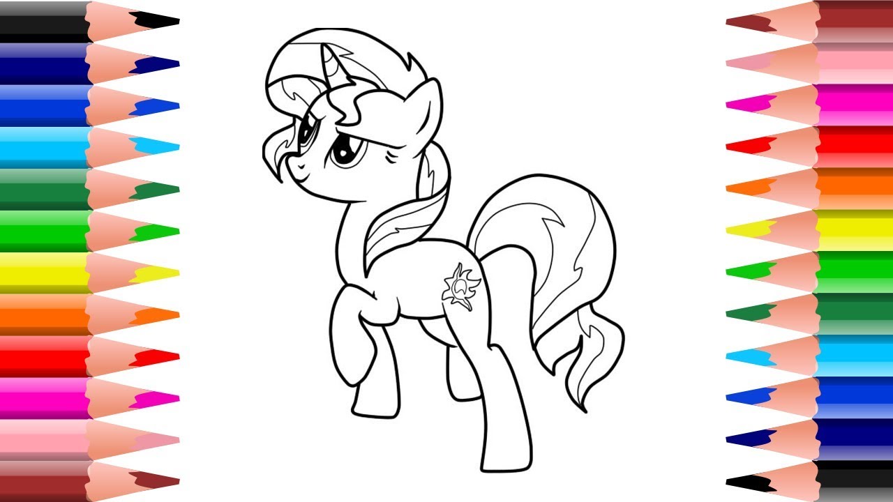 ดาวน์โหลดเพลง ระบายสีมายลิ้ตเติ้ลโพนี่ ซันเซ็ท  Coloring 