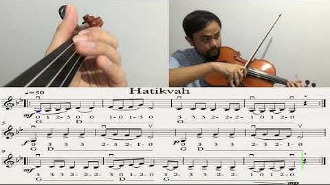 Thumbnail of HATIKVAH - ESSENTIAL ELEMENTS FOR STRINGS VIOLIN BOOK 2 NO 147
