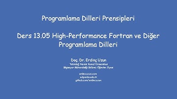 PDP 13.05 High Performance Fortran ve Diğer Diller