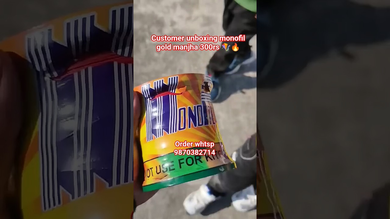 monofil gold manjha unboxing 🪁🔥