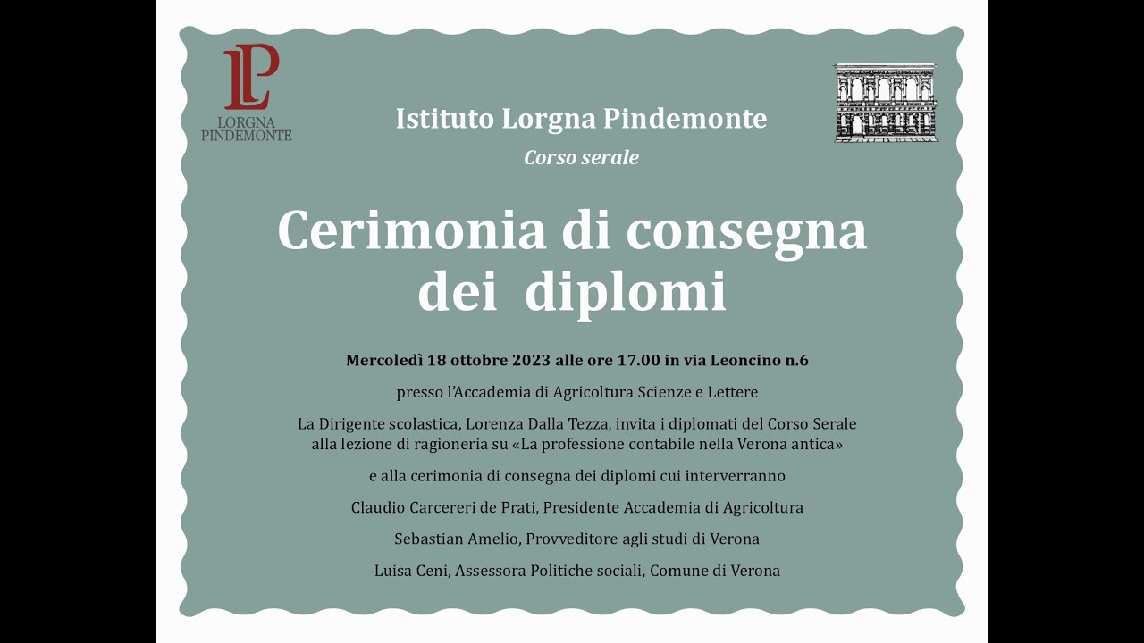 Istituto Pindemonte Corso serale Cerimonia di consegna dei