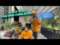 Tralist tangga sudah terpasang semua dan spil hasil pemasangan lukisan dari bali daily vlog 