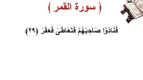 سورة القمر الأية 29