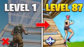Levels 1 to 100 of Building in Fortnite! (Beginner to Advanced)