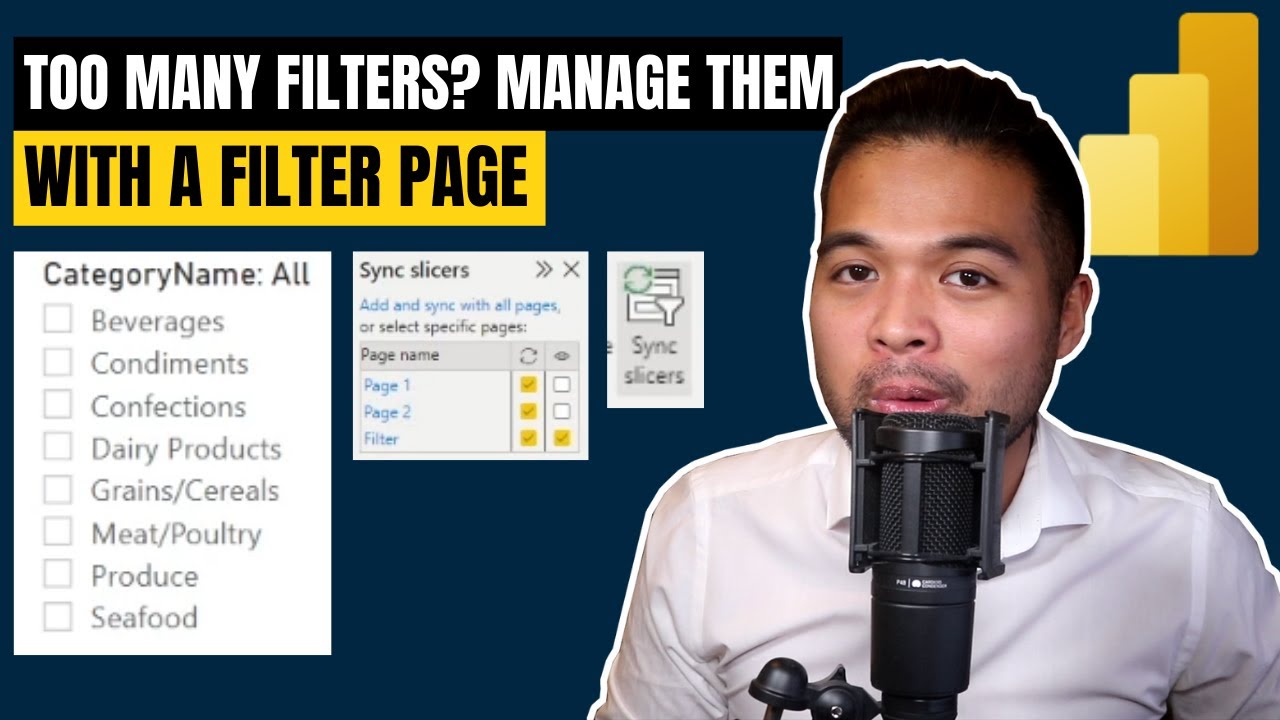 How To Create A Filter Page To Manage Multiple Filters Across Different Pages // Power Bi Guide 2022