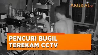 Aksi Pencuri Bugil Terekam Cctv Kafe Di Banjarmasin, Pelaku Sempat Mandi