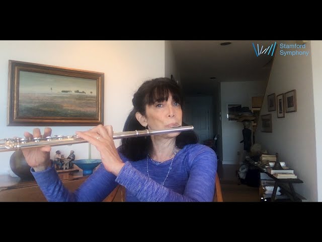 Elizabeth Mann demonstrates the flute
