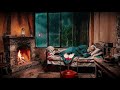 للنوم العميق صوت بابور الجاز مع حطب المدفأة وصوت المطر الغزير استرخاء تام   