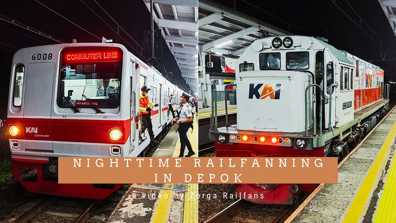 [4K] Nighttime Railfanning in Depok with 
