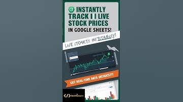📈 Instantly Track Live Stock Prices in Google Sheets!