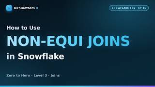 Information Non Equi Joins in Snowflake | Band Joins with BETWEEN and Range Joins | Snowflake SQL #31 Guide