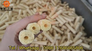 core filling snacks 300kg per hour / puff snacks twin screw extruder / Jinan sunrising machinery