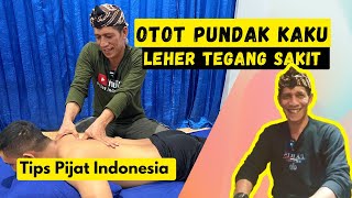 Teknik Tips Tutorial Pijat pasien sakit pundak leher kaku tegang Pijat terapi kesehatan kebugaran 