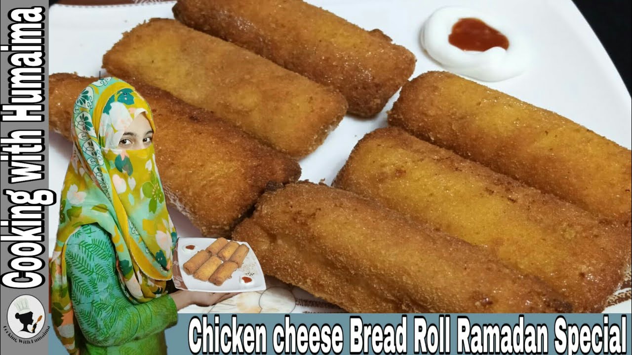 Chicken Cheese Bread Roll Ramadan Special By Cooking With Humaima Urdu Hindi Easy Recipe Youtube