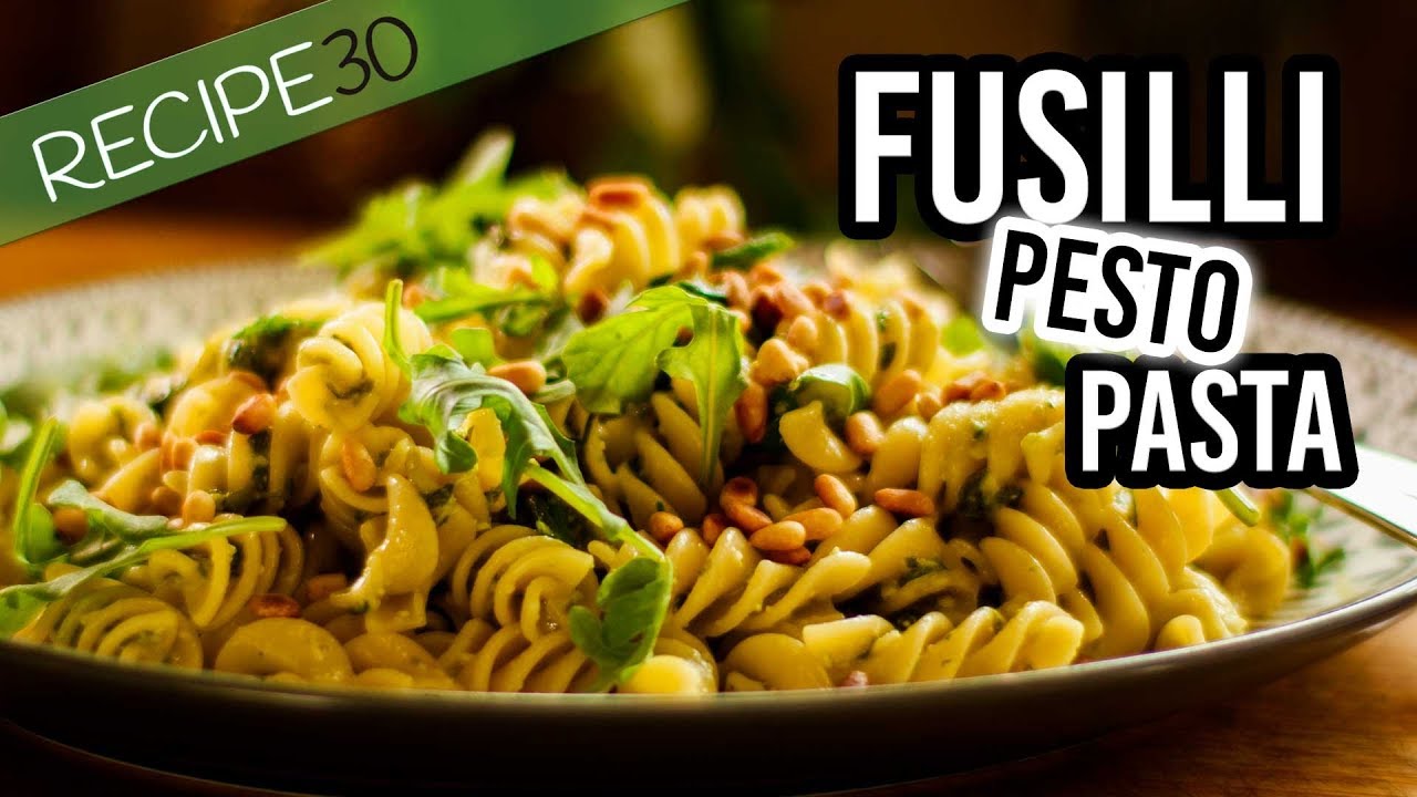 Fusilli Pesto Pasta with homemade pesto YouTube
