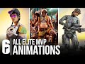 Rainbow Six Siege - ALL 36 ELITE SKINS MVP ANIMATION (KALI & MAVERICK LEAK VICTORY POSE)