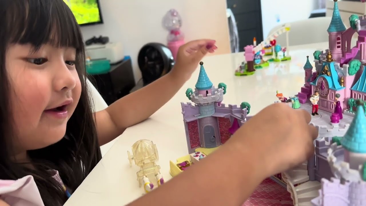 Vintage Polly pocket Cinderella Castle story and review by Gabie and Daddy