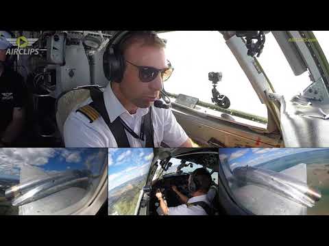 Captain Alex pulling 1957-built Convair 580 CLASSIC PropJet out of Auckland! [AIRCLIPS]