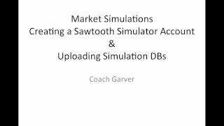 Create Sawtooth Simulator Upload DBs