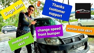 Proton Saga Blm Install Front Bumper Change Speed. Vortex Side Skirt Pu.modulo Rear Skirt .