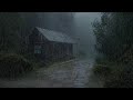 Gentle rain ambience supporting relaxation helping stress fade through deep silent rest