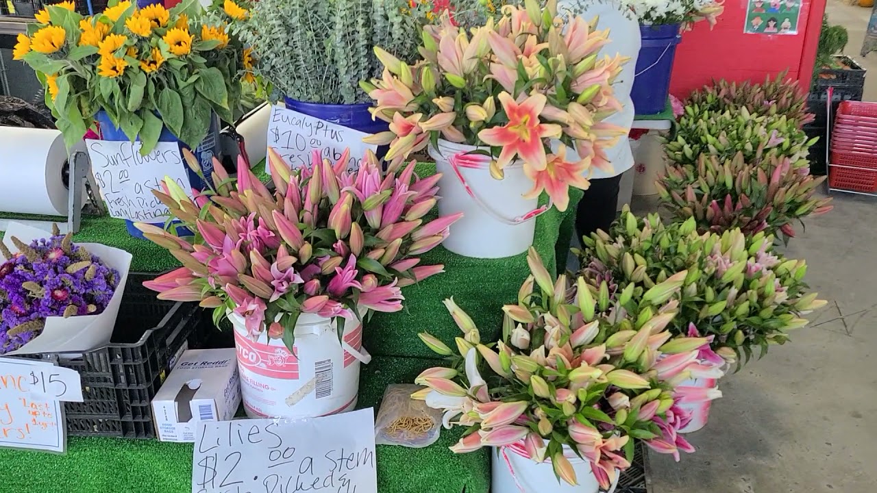 Fresh flowers at the Waterfront Market in Ruston YouTube