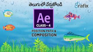 After Effects beginner tutorial 2026 in Telugu-Class-4 | Position Path with Blur &amp; Compositing Layer