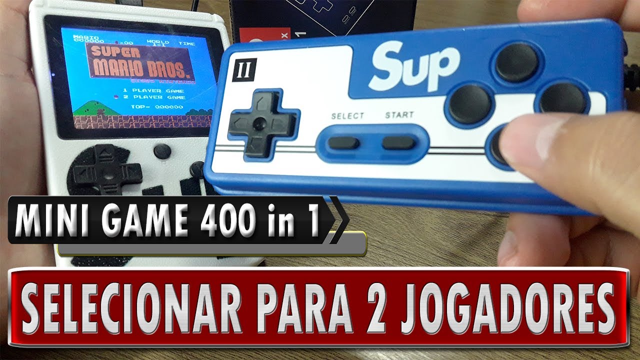 Mini Game Sup com Controle para 2 Jogadores 400 Jogos Cores