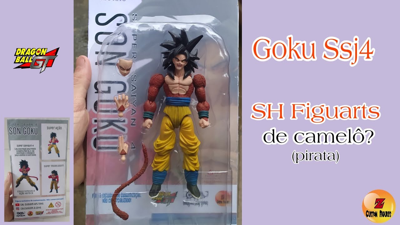 Toy Makeover) Boneco do Goku Ssj4 - Dragon Ball Super - Custom SHF
