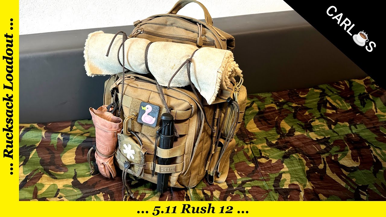 5.11 Rush 12 Rucksack – 16 Fächer, Wasserabweisend, Mit Trinkblase, Für Tactical & Outdoor