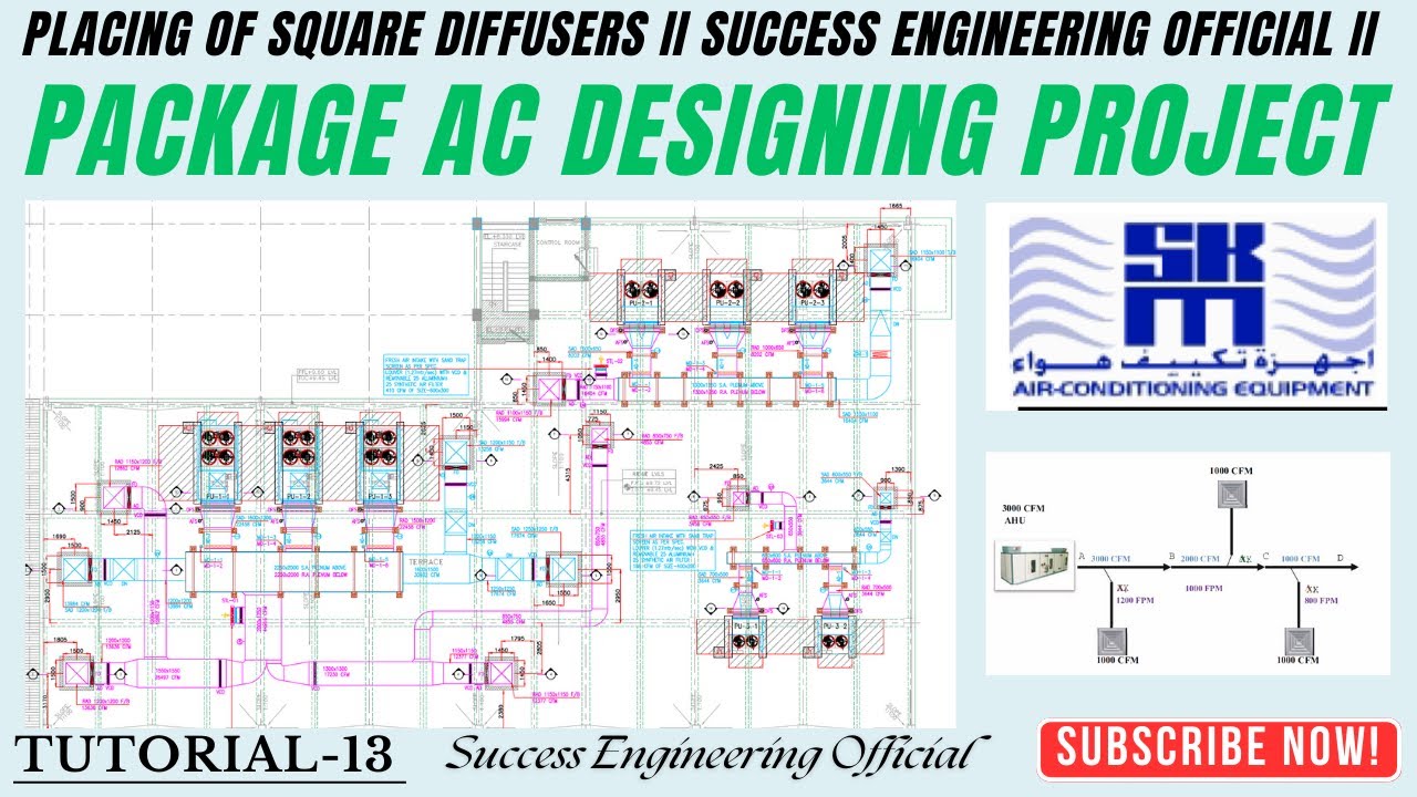 Diffusers Plan Tutorial-13 II Diffusers Placing for package AC designing project II ...