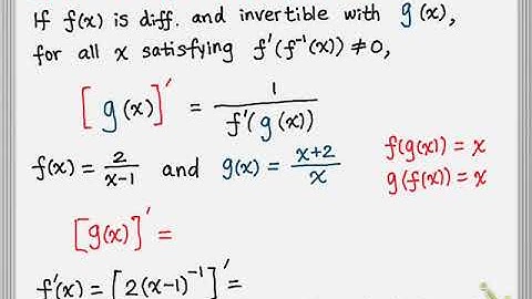 3.7 Derivatives of Inverse Function