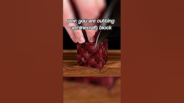 Cutting a Minecraft Netherrack Block in REAL LIFE