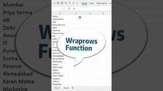 Excel WRAPROWS Function Will Save Your Time 🤯