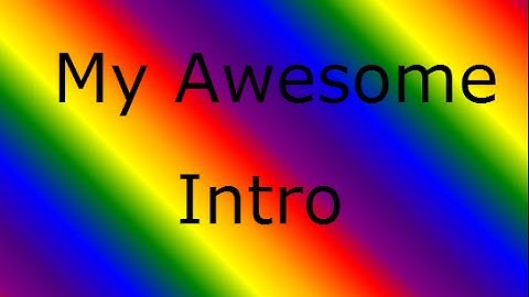 My NEW Intro using panzoid.com