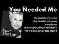 You Needed Me Anne Murray With Lyrics 가사 해석 mp3