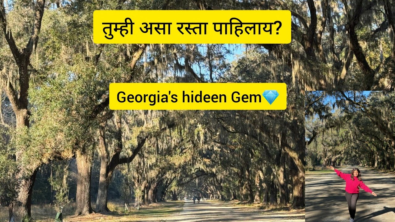 अमेरिका मधील सर्वात सुंदर Tree Tunnel | जादुई रस्ता | Wormsloe state Historic site | Travel vlog 
