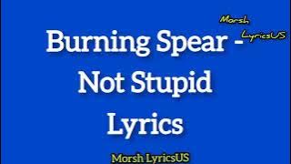 Burning spear not stupid lyrics